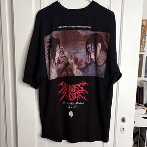 Darc Sport Naruto Sasuke Itachi Premium Oversized Tee in Black - XL